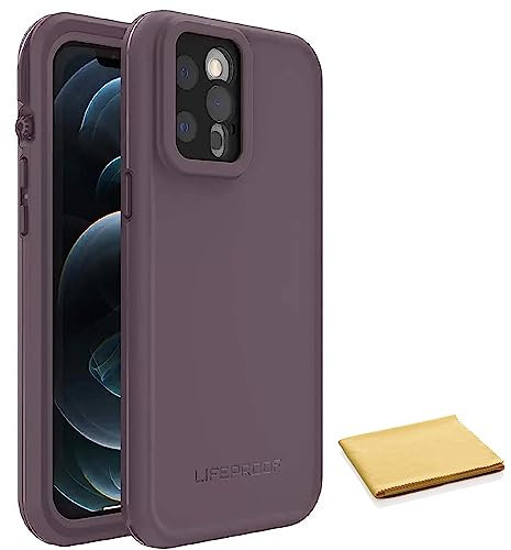 LifeProof FRĒ Series Waterproof Case for iPhone 12 Pro Max (Only) with Cleaning Cloth - Non-Retail Packaging - Ocean Violet (Berry Conserve/Dusty Lavender)
