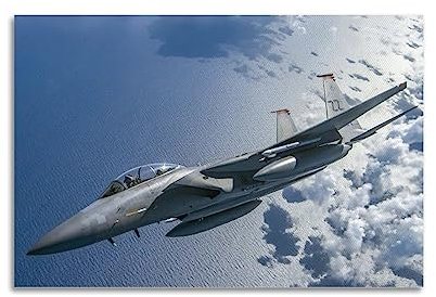 JONZA Fighter Aircraft Poster F-15 Adler Attack Aircraft Dekorative Malerei Leinwand Wand und Kunstbild Familie Schlafzimmer Dekor 40 x 60 cm