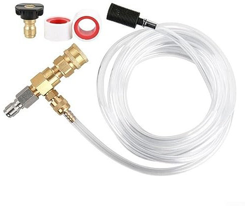Pressure Washer Soap Injector Downstream Power Washer Chemical 3/8inch Quick Connection 4000 PSI Watering Fittings