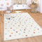 Paco Home Teppich Kinderzimmer Baby Krabbeldecke Krabbelmatte Spielmatte Waschbar rutschfest Regenbogen Planet Sonne Tiere Weich, Grösse:80x150 cm, Farbe:Bunt