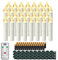 YUENFONG 40x LED Kerzen mit Timerfunktion Fernbedienung, Flammenlose Weihnachtskerzen mit Batterien, für Weihnachten, Weihnachtsdeko, Hochzeitsdeko, Warmweiß