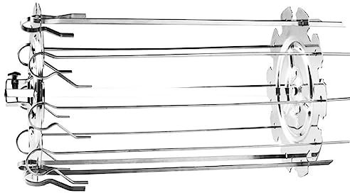 Pinchos giratorios de acero inoxidable 304 para parrilla, jaula para barbacoa, freidora de aire, pinchos de cordero, parrilla, accesorio para horno eléctrico, juego de estante para brochetas para