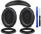 SOULWIT Cuscinetti Auricolari + Fascia+ Copriorecchie in silicone, Kit di ricambio per Bose Cuffie Over-Ear QuietComfort 15(QC15)/QuietComfort 2(QC 2)-Nero