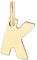 Akzent Golden Initials Unisex-Kettenanhänger Buchstabe 375er 9 Karat Gold 5510073 (K)