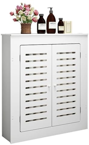 CoByda Weiße PVC-Heizkörperabdeckung aus Holz-Kunststoff-Platte – stilvoll verbergen und schützen Sie Ihren Heizkörper (50 x 70 x 20 cm)