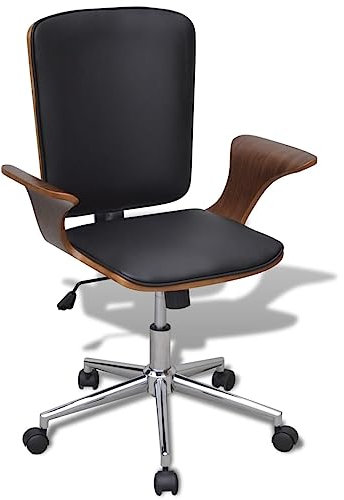 Bürostuhl ,Lernstuhl,Home Office Stuhl,Frisiertisch-Stuhl,Sessel,Kosmetischer Stuhl,Chefsessel,Arbeitsstuhl,Gepolsterter Stuhl, für Schlafzimmer,Büro,Drehbar Bugholz mit Kunstleder-Polsterung