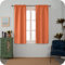 GIRASOLE HOME Coppia Tende Barbados Termiche Totalmente Oscuranti 2 Pannelli da 55x130cm con Tasca, Arancione