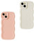 Miagon 2 Pack Wavy Edge Case for iPhone 8 Plus/7 Plus,Anti-Slip Grip Cute Wave Curly Frame Shape Shockproof Soft TPU Bumper Protective Aesthetic Phone Cover