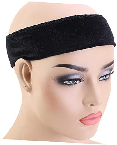 DOITOOL Adjustable Elastic Wig Headband Mesh Cover for Hair Extensions Breathable and Airy Non-Irritating Black