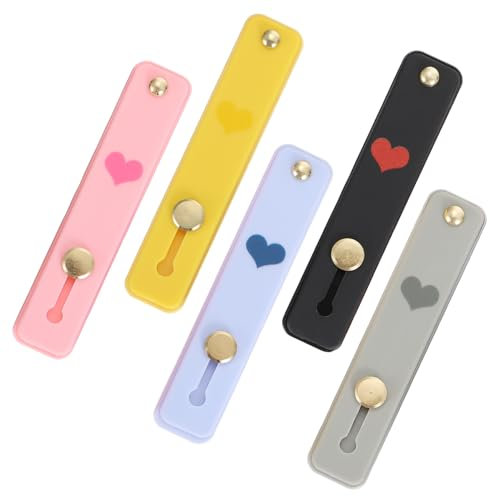 CHILDWEET 5stücke Silikon Handyhalterung Fingergriff Stretch Handyständer Mit Standfunktion Bunte Farben Leicht Tragbar Für Einhandbedienung Video Schauen Smartphone Zubehör