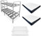 Duérmete Online - Pack Litera Metálica Reforzada Completa + 2 Colchones Viscoelásticos Reversibles, 90x190