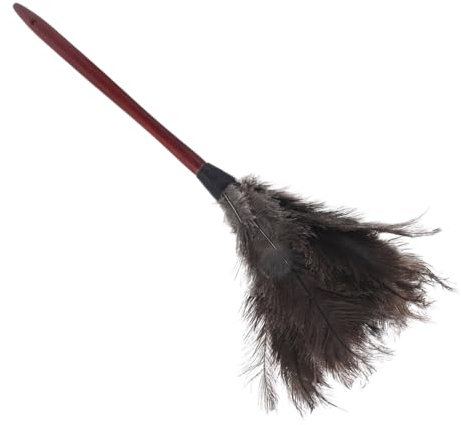 Amosfun Plumero cepillos de Limpieza para el hogar Limpiador de Interiores de Coche Limpiador de Alfombra Cepillo doméstico Limpiador de Polvo Mueble Avestruz Cepillo de Polvo