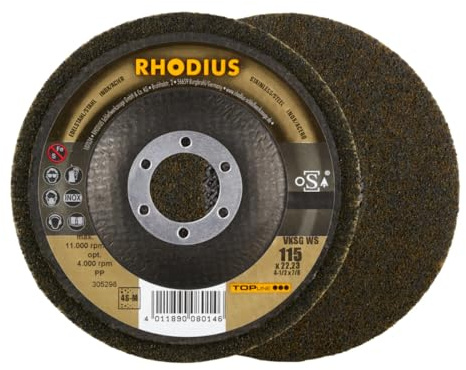 RHODIUS TOPline VKSG WS Vlieskompaktscheibe 115 x 22,23 mm 4S-medium 2 Stk