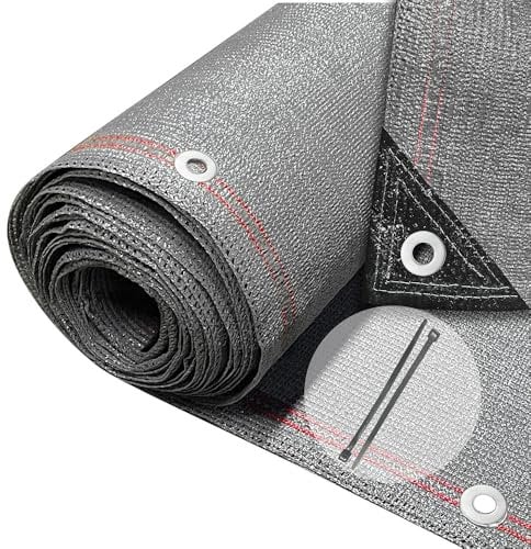 vounot® Brise Vue Occultant en HDPE avec Attaches et Clips de Fixation Protection Rayons UV Résistant aux Déchirures et au Vent Protection pour Jardin Balcon 230g/m² 1x20m Gris