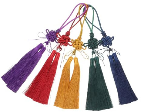 ABOOFAN 5St Tai Chi Schwert Quaste Ohr hängendes Dekorative Tassel Anhänger Handgemachte Tassel Anhänger chinesischer Quastenanhänger chinesische Knotenquaste Randbereich DIY Quaste