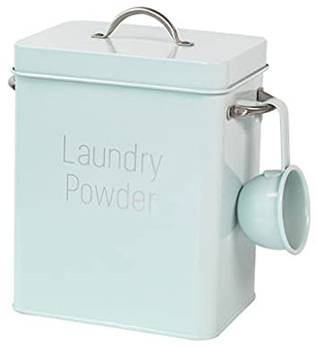 DDNGEJ Pots à thé Boîtes de Rangement Détergent à lessive en Poudre Boîte de Rangement en Fer Blanc Carré en métal Farine de Riz Alimentaire Cuisine Stockage Boîte en étain Seau Conteneur