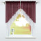 SCHOAL Scheibengardine mit Tunnelzug 2 Stück Kleinfenster Gardinen Küche Set Bistrogardinen Voile Stores Fenstergardine Modern Weinrot BxH 80x80cm