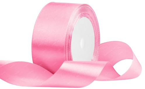 Rosa Satinband 40mm x 22 Meters Stoffbänder für Geschenkverpackungen, Blumensträuße, Kunsthandwerk und Hochzeitsdekoration