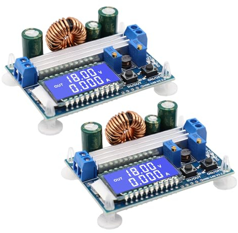 APKLVSR DC-DC Buck Boost Power Converter Automatischer Step Up/Down, Buck Boost Converter Anzeige,5,5–30V 12V auf 0,5–30V 5V 24V,3A 35W Spannungswandler