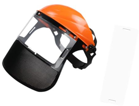 ＡＷＨＡＯ Transparenter Gesichtsschutz für sicheres Arbeiten im Freien, Orange