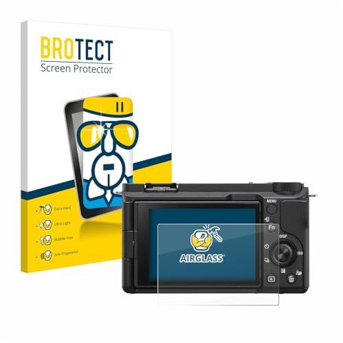 BROTECT Schutzglas für Sony Alpha ZV-E10 II | Transparenter Displayschutz Made in Germany Schutzfolie Panzer Folie Glas 9H Anti-Fingerprint Einfache Montage Clear