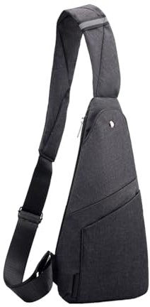 VisGoxia Sling Bag Anti-Diebstahl Crossbody Multi-Taschen Leichte Brust Schulter Rucksack für Männer Frauen Reisen Wandern (Grau), Grau, Small