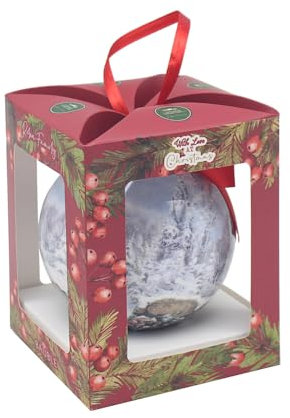 Lesser & Pavey Christmas Robins Bauble in Gift Box - Gift Idea for Christmas Xmas - Robin Themed Bauble, UK Design, Christmas Tree Decoration