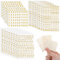 21 Blätter Buchstaben Zahlen Aufkleber Kleine Buchstabenaufkleber Selbstklebende Groß Und Klein Buchstaben Aufkleber Mini Gold Buchstabenaufkleber für DIY Handgemachte Scrapbooking (3mm)