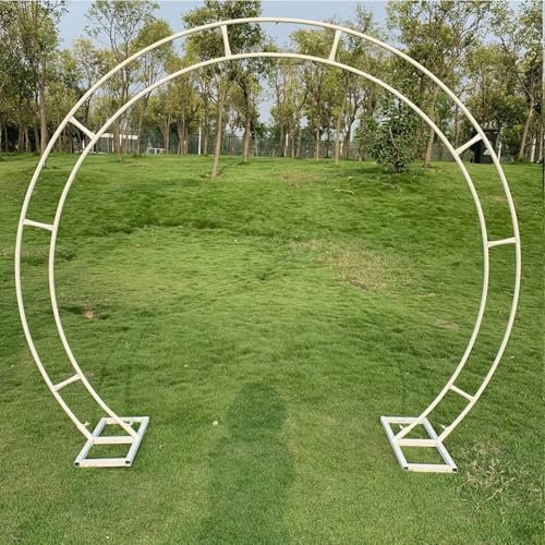 Metall-Hochzeitsbogen mit runden Rosen-Gartenlaube mit Anti-Rost-Basis, robuster Hintergrund, Party-Dekoration, Tor