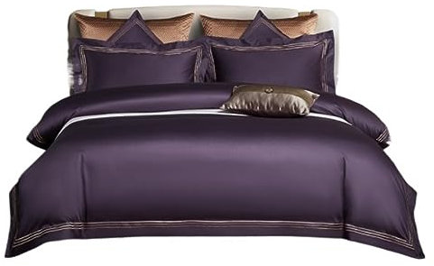 XFZJCHAP Juego de edrediles de Edificio para el hogar Juego de colchas de Cuatro Piezas de algodón Conjunto de sábanas de Cama de 4 Piezas Set de Cubierta Duvet (Color: Blanco, tamaño: 1.5/1.8m Cama)