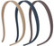 Lot de 3 serre-têtes fins pour porteurs de lunettes - Pour femme - Avec pinces - Zigzag - Avec dents - Antidérapants - Lunettes de soleil confortables - Marron clair, marron foncé et noir