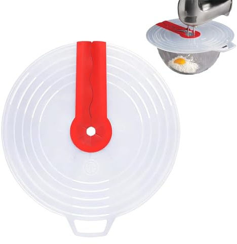 Spritzschutz Rührschüssel Universal Silikon Spritzschutz Schüssel Deckel Spritzschutzdeckel Spritzschutz Mixer zum Schlagen für Eiern und Schlagsahne Verhindert Lästiges Spritzen des Teigs Beim Mixen