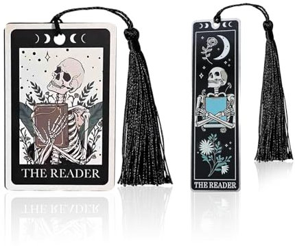 2 Stücke Von Schädelmuster -Lesezeichen, Stilvolle Und Personalisierte Lesezeichen, Lesezubehör, Studentengeschenke.