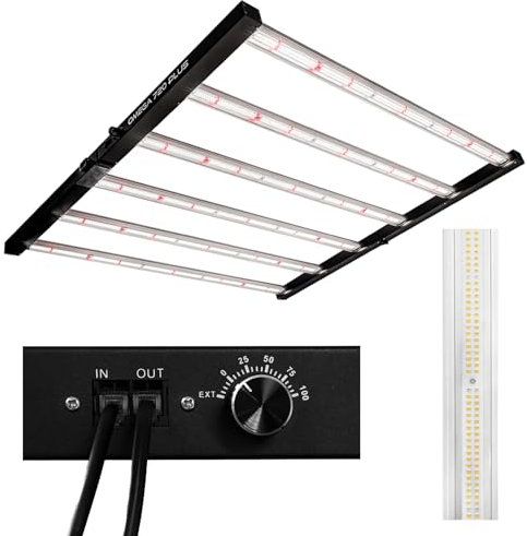 Omega 720 Plus LED Grow Light 720W Full Spectrum Dimmable 0-10V for Veg Bloom Hydroponic Indoor Plants