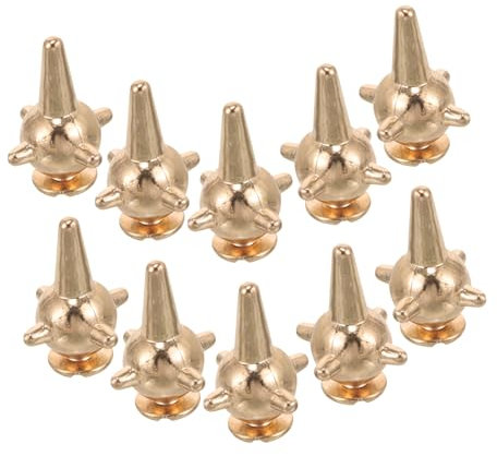 Gadpiparty 10pcs Punk Rivets Spikes for DIY Crafting Durable Clothing Rivet Studs Vintage Decorative Accessories for Leather Bags Shoes Jackets Easy Installation