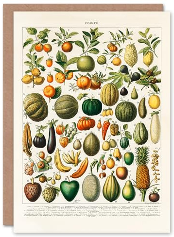 Artery8 Nouveau Larousse Illustre Art Card Fruits and Vegetables