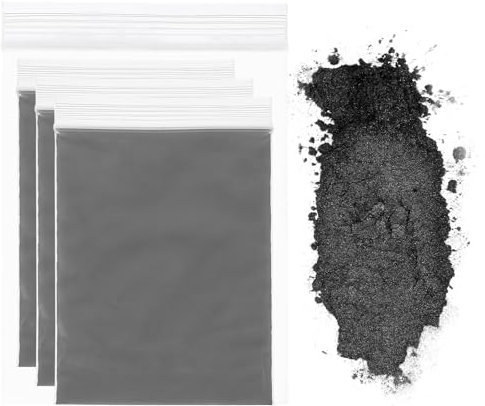 sourcing map 15g/0.53oz Mica Powder, Natural Resin Epoxy 400 Mesh Pearlescent Color Pigment Powders for Casting Resin, Car Paint, Candle Making, DIY Nail Art and Crafts, Black