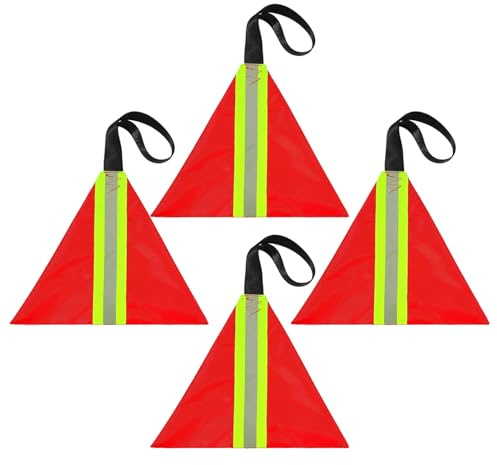 Mxshc Trailer Flag - Reflective Tow Red Warning Flag With High Visibility,Weatherproof Kayak Hauling Supplies Kit for Canoes Towing Truck Bike Boat Trailer