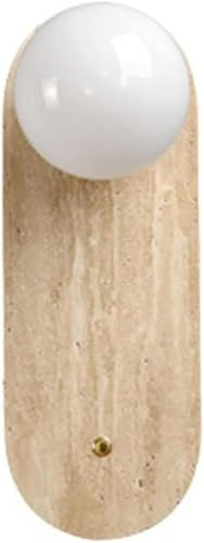 MEVZHH Indoor Wandleuchte G9 Japanischer Stil Gelb Travertin Glas Wandleuchte Kreative Haushaltsbeleuchtumitrsönlichkeit Nordische Retro Sconce Für Schlafzimmer