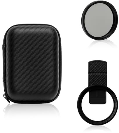 52mm Clip-On Circular Polarizer (CPL) Lens Filter Kit – Professional Phone Camera Filter for iPhone 17–11 & Compatible DSLR Cameras
