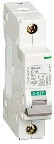Disjoncteur miniature OSMC32N, 1P, courbe D, 6A, 230V, Icn=6kA, M5