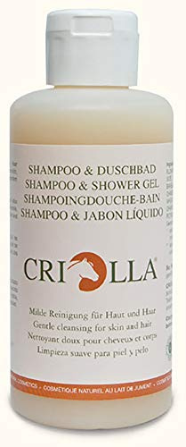 CRIOLLA Bio Stutenmilch Shampoo & Duschbad, Mildes Naturshampoo für Haut und Haar, Stutenmilchanteil 50%, 250 ml