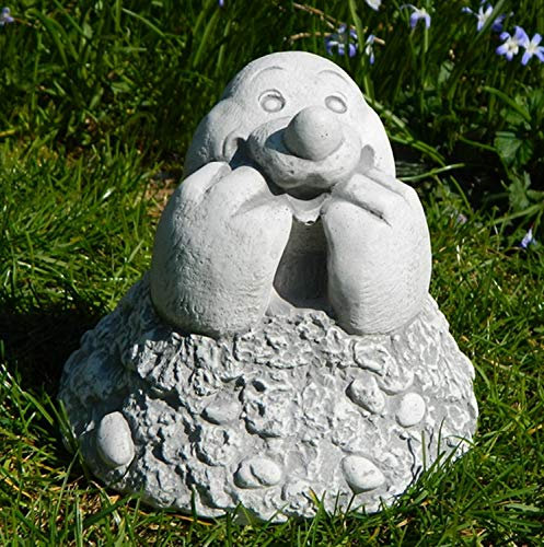 Beton Figur Maulwurfskopf H 15 cm Dekofigur und Gartenfigur Gartendeko Garten Dekofigur Gartenskulptur