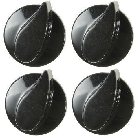 Beko Oven Cooker Hob Gas Flame Control Knob (Black, Pack of 4)