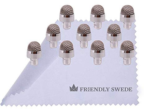The Friendly Swede Ersatz-Mikrofaserspitzen (10 Stück) für Touchpen 3 Stück Hybrid Stylus