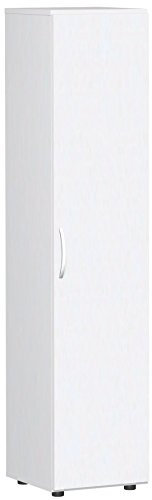 Gera Möbel Schranksystem Flex Flügeltürenschrank, Drehtürenschrank, Holzdekor, weiß/weiß, 40 x 42 x 180.8 cm