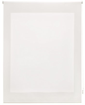 Uniestor Liso Estor enrollable translúcido - Blanco roto, 100 x 175 cm (Ancho por Alto). Tamaño de la Tela 97 x 170 cm. Estores para ventanas