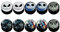 KUBOOZ (5 Paare lächelnd Schädel Acryl Ohr Plugs Tunnel Messgeräte trage Piercings