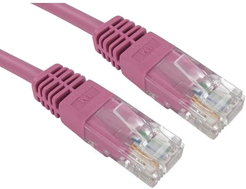 ALIDA SYSTEMS 0.25m Professional Network Cable - Premium Quality (26 AWG 100% Copper Wire) / CAT5e (enhanced) / RJ45 / Ethernet/Patch/LAN/Router/Modem / 10/100 Pink