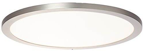 Brilliant Smooth WiZ Connected LED Deckenaufbau-Paneel 50cm rund Panel dimmbar App-Steuerung CCT Einstellung der Lichttemperatur flächiges Licht Nachtlichtfunktion nickel 2800 Lumen